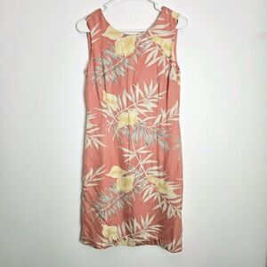 Tommy Bahama Sheath Dress Size 6 Lined‎ Sleeveless 100% Silk Tropical Floral